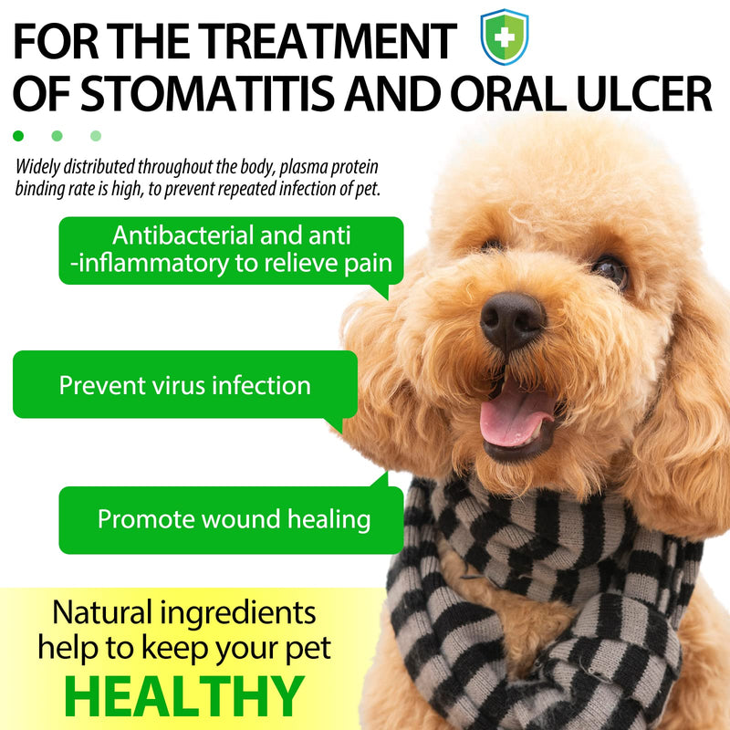 NenMaoKeNu Antibiotics for Dogs, Natural Antibiotics for Dogs, Dog Multivitamin for Pets, Dog Supplies Antibiotics, Dog Allergy and Itch Relief - 60ML 1 Count