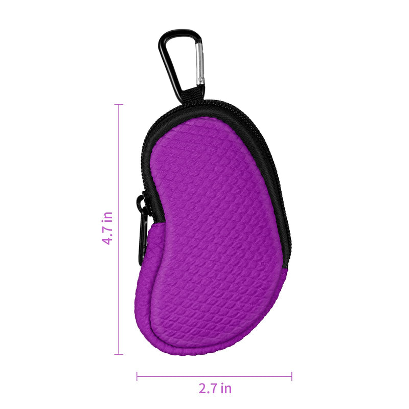 Neoprene Asthma Inhaler Holder, Protective Portable Travel Handy Holster, Lightweight Carrying Case with Carabiner Clip and Mesh Pocket Inside, Inhaler Not Included (Case Only) (Purple) Purple - BeesActive Australia
