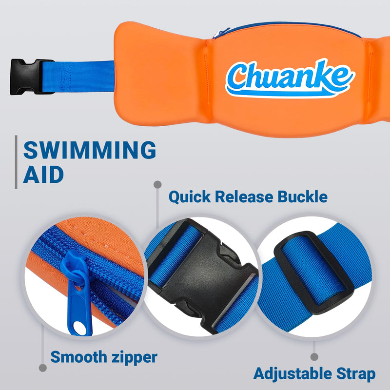 Flotation Swim Belt for Adults Adjustable 3 Section Buoyancy Belt with Quick-Release Buckle & Zippered Pocket for Pool Training, Aqua Jogging and Low Impact Aerobic Exercise in Water Large - BeesActive Australia
