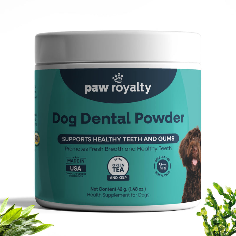 Dog Dental Powder | Tartar Control, Bamboo Extract & Green Tea for Clean Teeth, Healthy Gums & Periodontal Support | Daily Dental Care for Dogs | 90 Servings