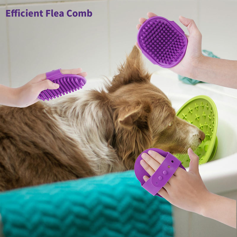 Dog Slicker Brush for Long Haired Dogs Doodle Brush for Dogs Large Dog Slicker Brush for Goldendoodles with Ergonomic Solid Wooden Handle Long Pin Grooming Brush for Dogs (Purple) Purple - BeesActive Australia