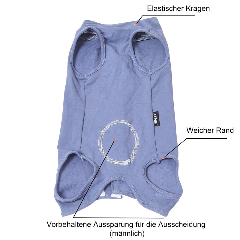 Jiupety Dog bodysuit after surgery, one-piece adjustable surgery body dog castration bitch, breathable anti-wound licking bodysuit for dog after surgery, soft dog bodysuit after castration male, blue M medium - BeesActive Australia