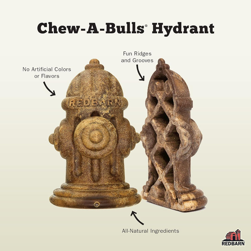 Redbarn Chew-A-Bulls, 24 Pack – Small Hydrant Shape Dog Dental Treats – Daily Oral Care with Fun Ridges & Grooves, All Natural Ingredients, Highly Digestible Chews & Low in Fat 1 Count (Pack of 24)