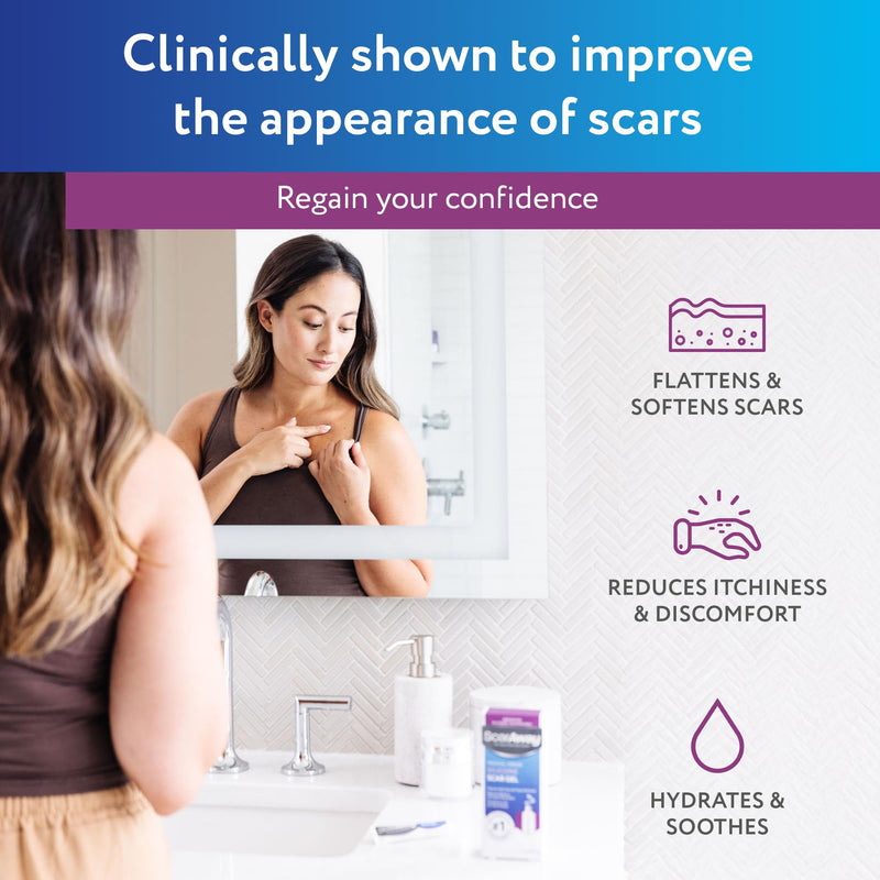 ScarAway Silicone Scar Gel, Helps Improve Size, Color & Texture of Hypertrophic & Keloid Scars from Injury, Burns & Surgery, Water Resistant, 20g (0.7 Oz) 20 Gram (Pack of 1)