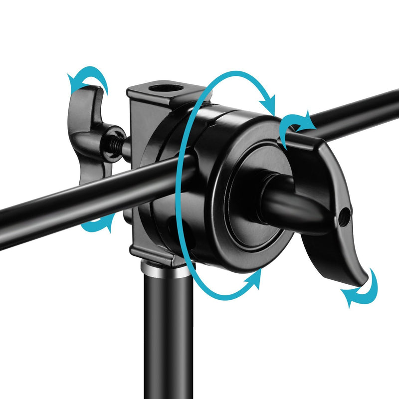 NEEWER 6.3 cm Multi Function High Load Swivel Ball Head for Light Support, Giraffe Arm Photography Equipment with 1/2, 1/4, 3/8, 5/8 Inch Tube (Black) ST-C-NAAP(Black)