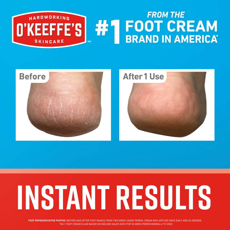O'Keeffe's for Healthy Feet Pain Relief Skin Protectant Cream; 3 Ounce Tube (Pack of 1); Foot Pain Relief Cream; Cooling Foot Cream - BeesActive Australia