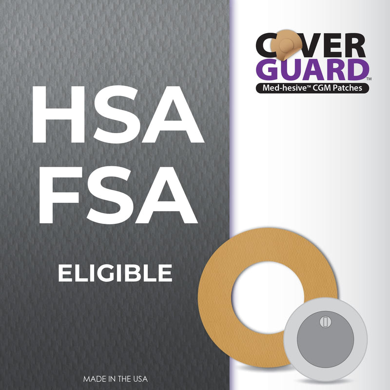 CGM Overpatch | Freestyle Libre 3 | Tan Center-Cut Design| 25-Count | Waterproof Adhesive | Anti-Fray | Easy Application & Removal | Made in USA | Sensor Protection