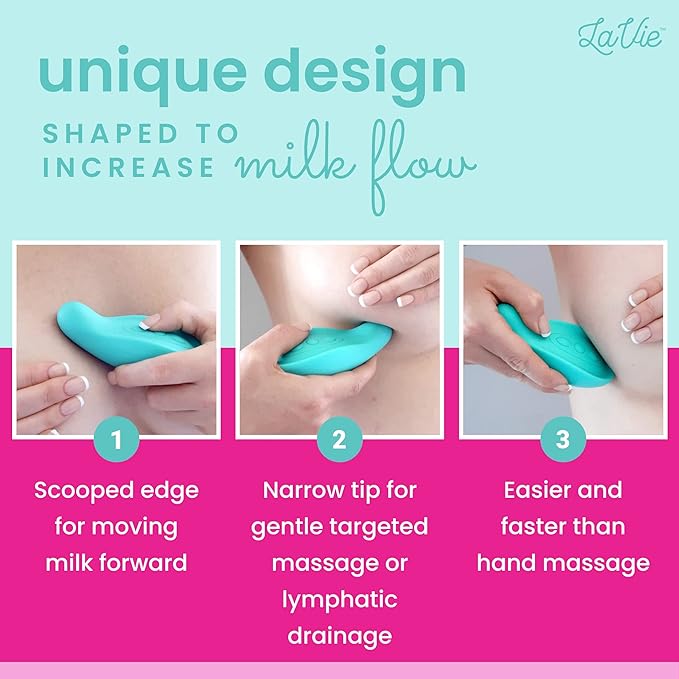 La Vie LV-TEAL-LM1-TEAL Mastitis Breast Milk Massager, Teal -  Australia