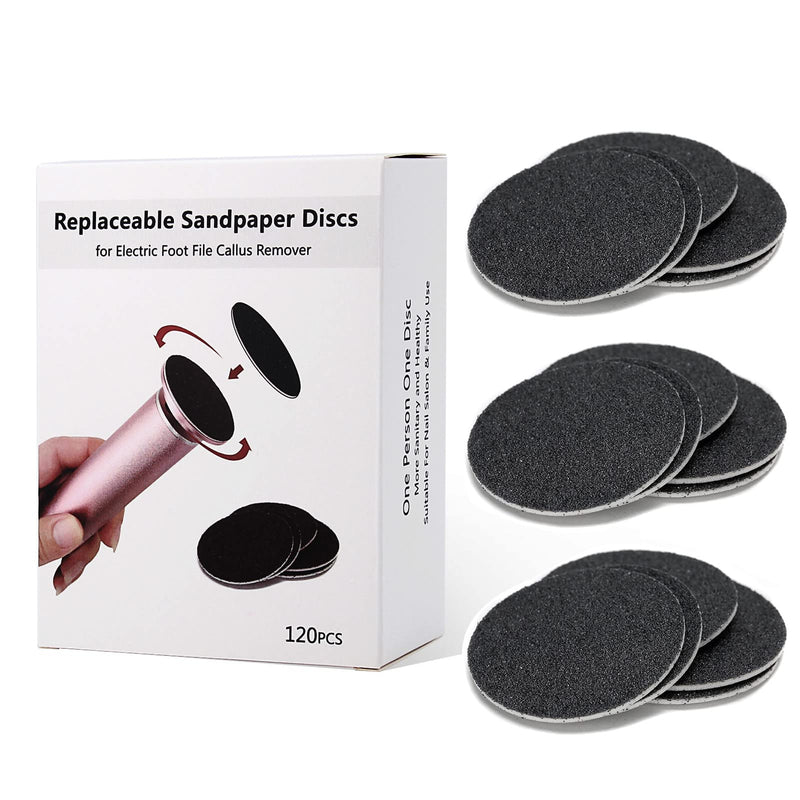 120pcs Replaceable Sandpaper Refill Discs for Electric Foot File Callus Remover Dead Skin Removal (60pcs Rough 60 Grit, 60pcs Smooth 100 Grit) 60 Grit+100 Grit - BeesActive Australia