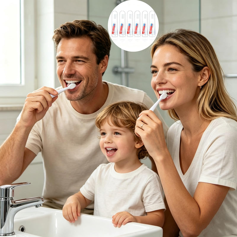 Mini Travel Toothbrush Set 6 Pack Foldable Mini Toothbrush with Toothpaste Portable Oral Care Kit for Business Trips Camping Hotel Flights