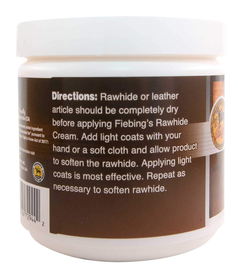 Fiebing's Rawhide Cream 14oz Ideal for Conditioning, Softening, and Waterproofing Rawhide and Other Fine and Exotic Leathers - BeesActive Australia
