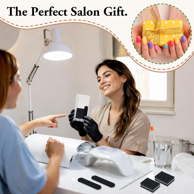 100 Sets Disposable Manicure Kit Individually Package Nail Tech Must Haves Pedicure Set with Mini Nail File Buffer Cuticle Stick Tool for Salon Home Gifts - BeesActive Australia