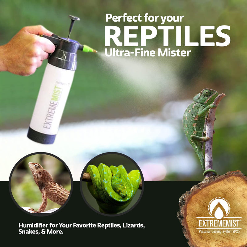 High-Performance Reptile Mister | Ultra-fine Amphibian Sprayer | Terrarium Humidity Fogger | Continuous Gentle Mister | Humidifier for Geckos, Chameleons, Turtles, & Lizards 20 oz - PawsPlanet Australia