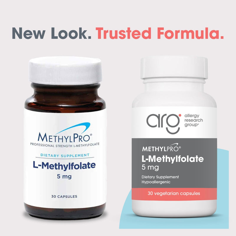 MethylPro L-Methylfolate 5 mg - L Methyl Folate, Methylfolate Supplement for Women & Men, Methylated Vitamin B9 (5-MTHF) for Brain Health, Focus, Calm - 30 Capsules (Pack of 2) 30 Count (Pack of 2)