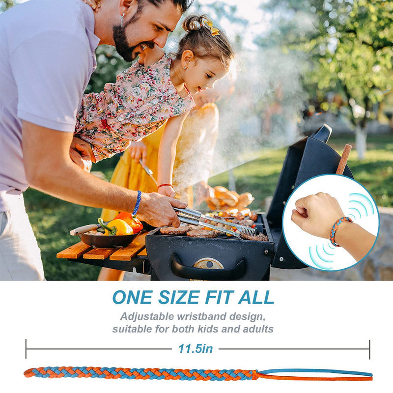 Mosquito Repellent Bracelets, 30 Pack PU Leather Braid Natural Bug Insect Repellent Wristbands for Kids Adult Outdoor Camping Fishing Traveling - BeesActive Australia