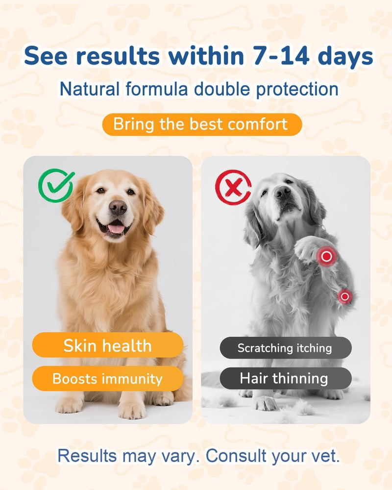 Dog Allergy Chews 260Ct - 23oz Dog Supplements for Itchy Skin and Paw Licking, USA Lab Formula with Probiotics, Dogs are Human Multivitamin Itch Relief, Boost Immune System (260CT)