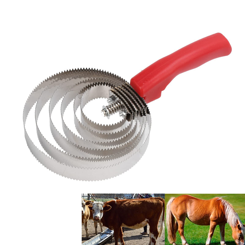 Curry Comb, Stainless Steel Livestock Itching Brush Horse Shedding Comb Horse Grooming Brushes for Sheep Horses Cows 6 Rings Curry Combs - BeesActive Australia
