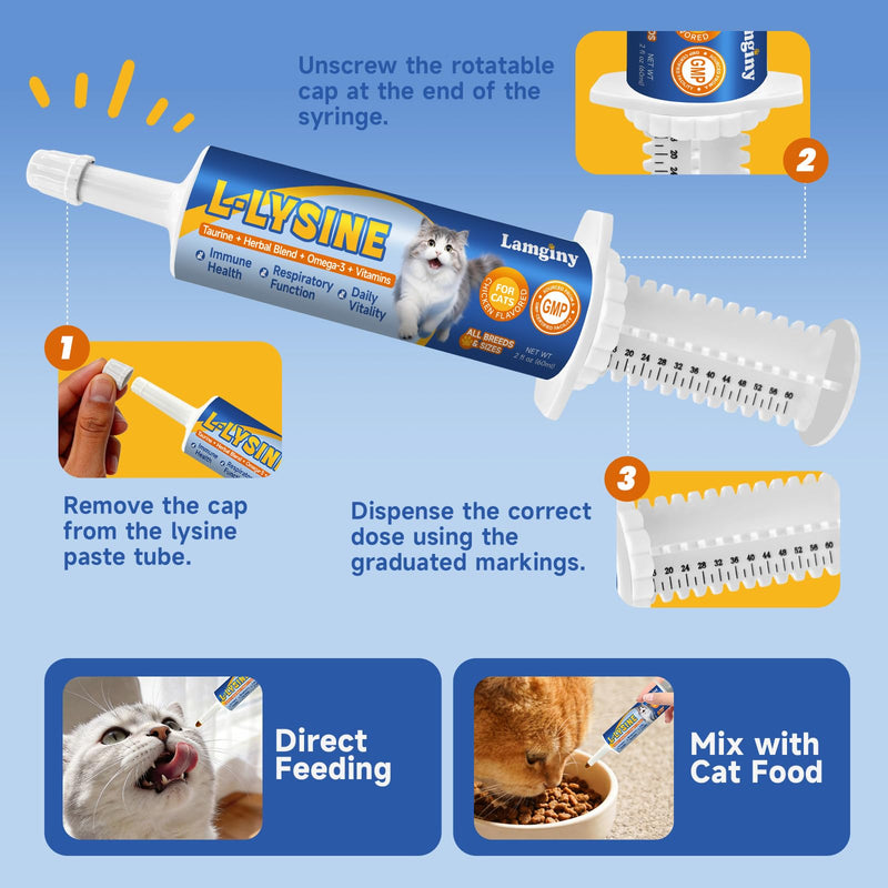 Hairball Relief for Cats & L-Lysine Paste for Cats