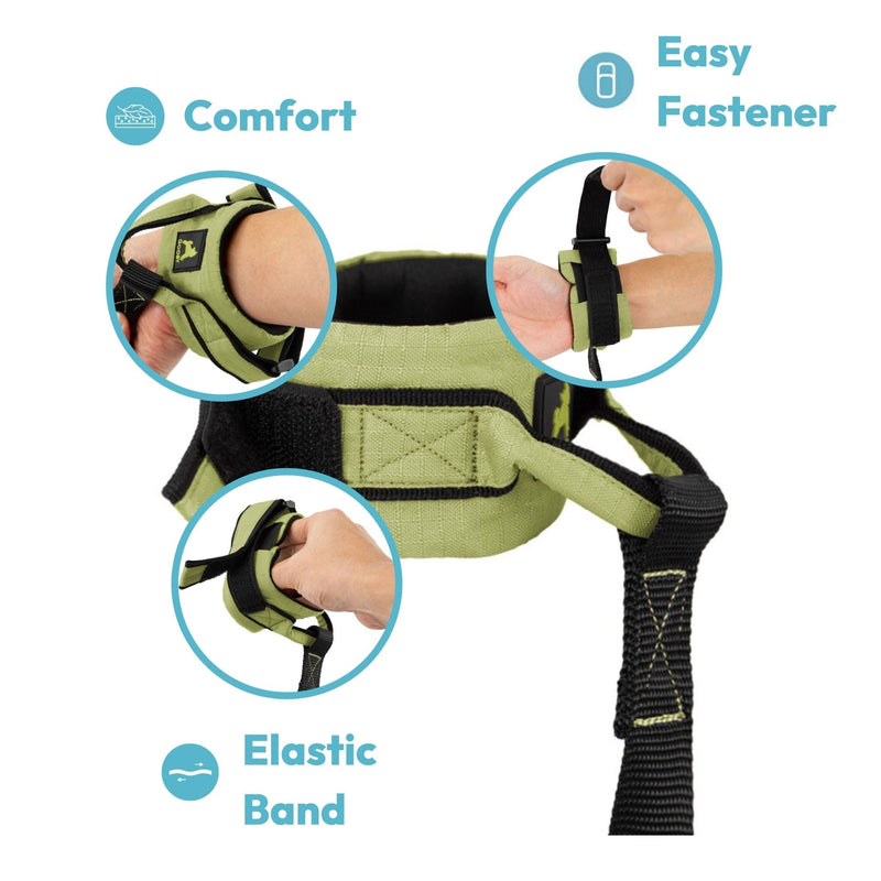 Gooby Ripstop Z Wrist Band Surfer Leash - Turquoise, 6 FT - Comfortable Hands Free Leash with Elastic Band for Small, Medium and Large Dogs - BeesActive Australia
