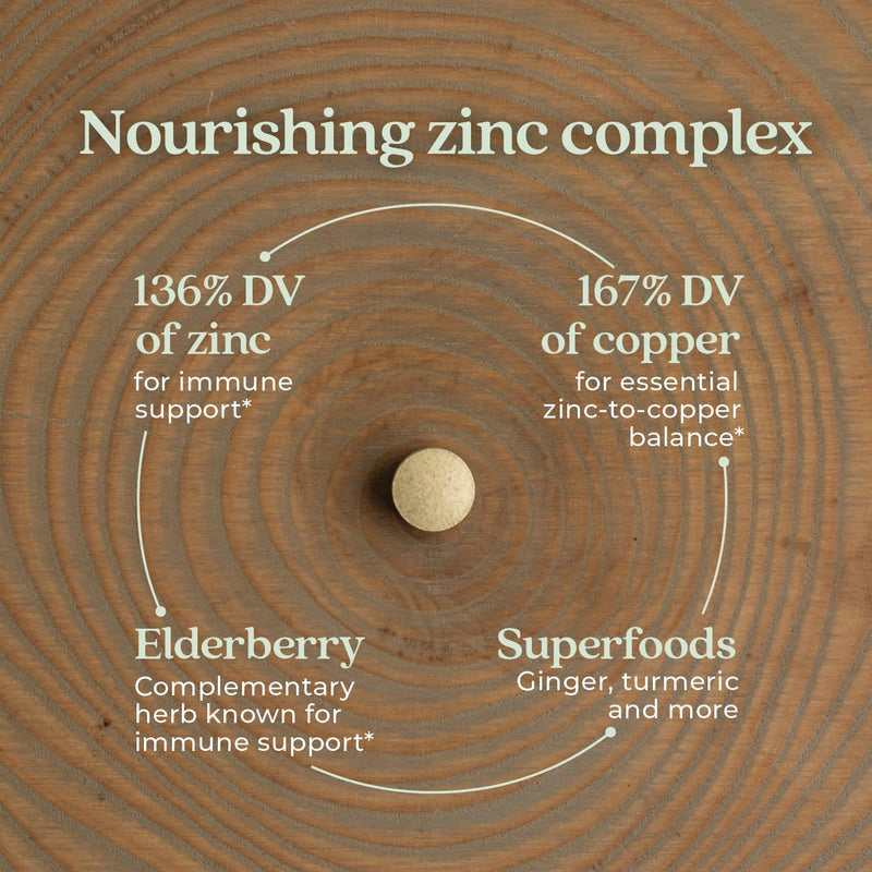 New Chapter Zinc Supplement, Fermented Zinc Complex, ONE Daily for Immune Support + Skin Health + Non-GMO Ingredients, Easy to Swallow & Digest, 90 Count (3 Month Supply) Unflavored 90 Count (Pack of 1) - BeesActive Australia