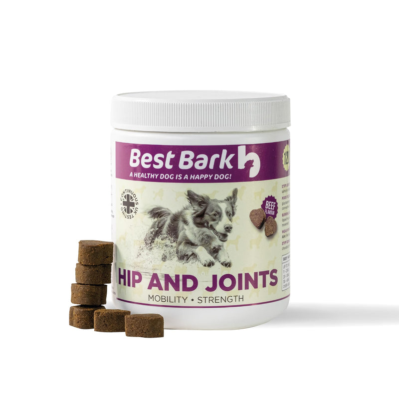 Hip & Joint Treats For Dogs - Stiffness, Strength, Mobility & Flexibility - Joint Supplement With Glucosamine, MSM, Chondroitin, GLM & Devils Claw - Perfect for Small, Medium & Large Dogs