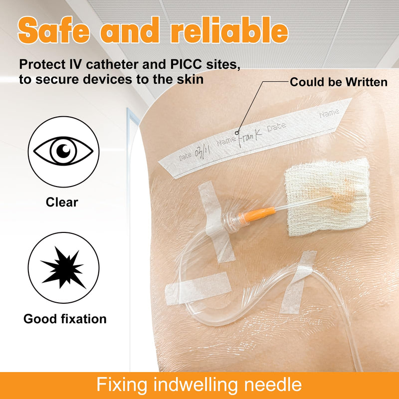 Carbou Transparent Film Dressing,6" x 8" Pack of 20 Waterproof Wound Bandage Adhesive Patches,Post Surgical Shower or IV Shield,Tattoo Aftercare Bandage 6 x 8 Inch(Pack of 20) - BeesActive Australia