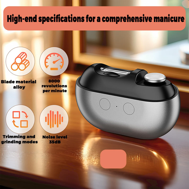 Easyclip Smart Nail Clipper, Electric Nail Clipper for Seniors, 3 in 1 Automatic Electric Toenail Clippers for Thick Nails, Nail Care Tool with Led Light - BeesActive Australia