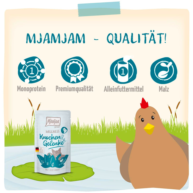 MjAMjAM - Premium wet food for cats - Wellness - Bones & Joints - Chicken, 12 pack (12 x 125g), grain-free Bones & Joints Chicken 125 g (Pack of 12)