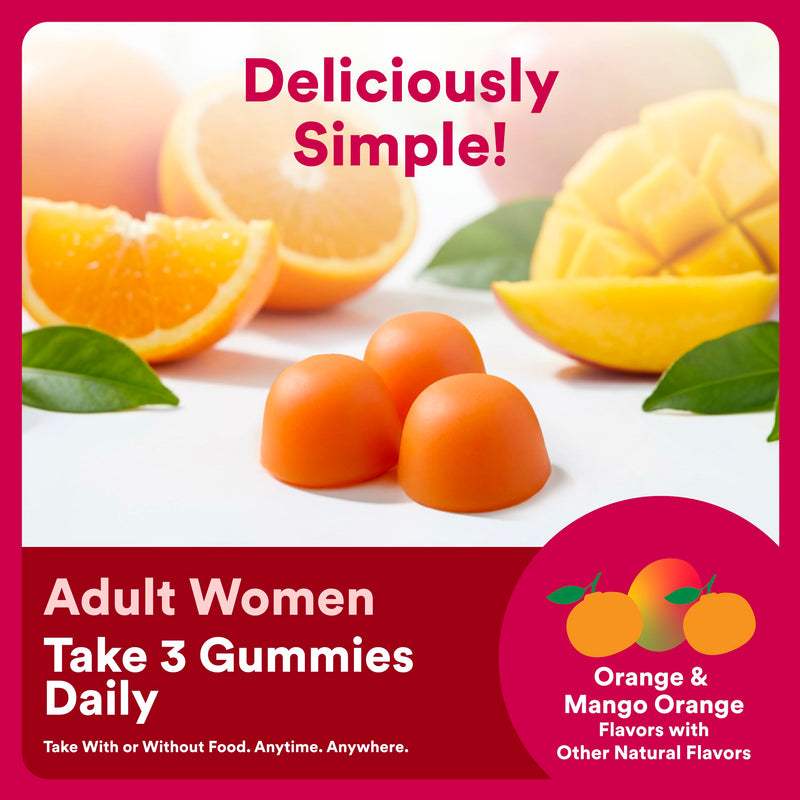 SmartyPants Women’s Plus 50+ Multi & Omegas Multivitamin Gummies with Omega 3 DHA/EPA, Methylfolate, CoQ10, Vitamin D3, C, B12, B6, A, K, Biotin, Two Fruit Flavors, 90 Count (30 Day Supply) 1 Count (Pack of 1) New Formula