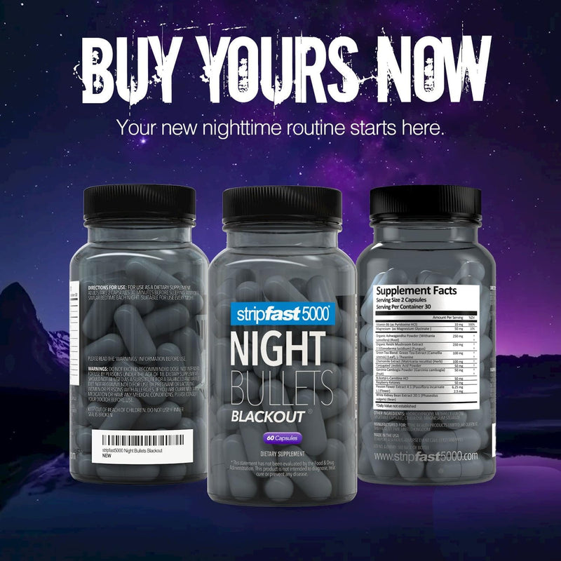 stripfast5000 Night Bullet Capsules for Women and Men - 60 Count 60 Count (Pack of 1)