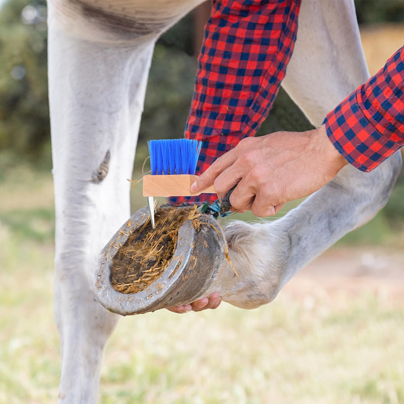NOLITOY Horseshoe Brush Horseshoe Hook Hoof Tool Sheep Hoofpick Horse Grooming Horse Hoof Horse Head Hoof Pick Hoof Pick and Brush Grip Hoof Pick Horse Hoof Pick Hooves Portable Wooden - BeesActive Australia