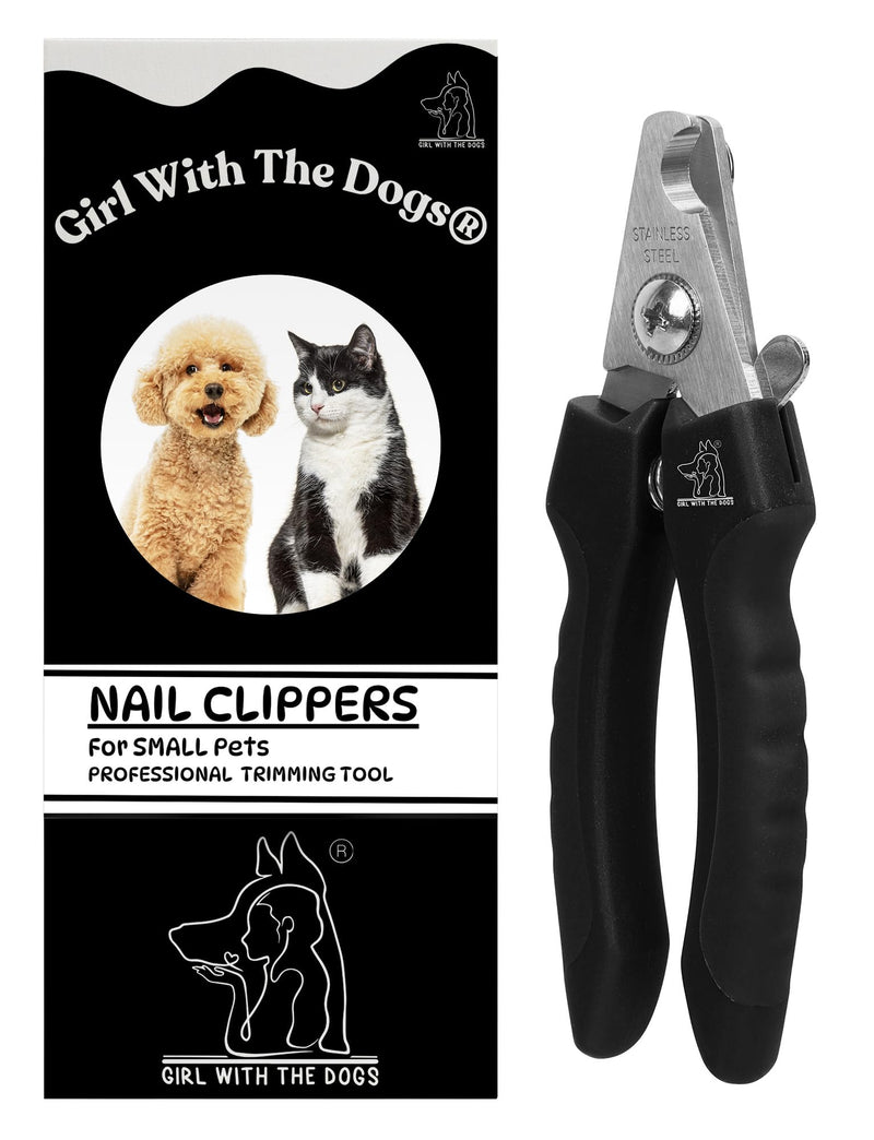 Pet Nail Clippers by Girl With The Dogs, Nail Clippers for Grooming and Claw Care for Cats/Dogs (Small) Small