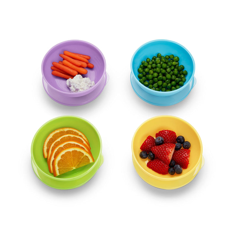 Munchkin® Love-a-Bowls™ 10 Piece Baby Feeding Set, Includes Bowls with Lids and Spoons, Multicolor