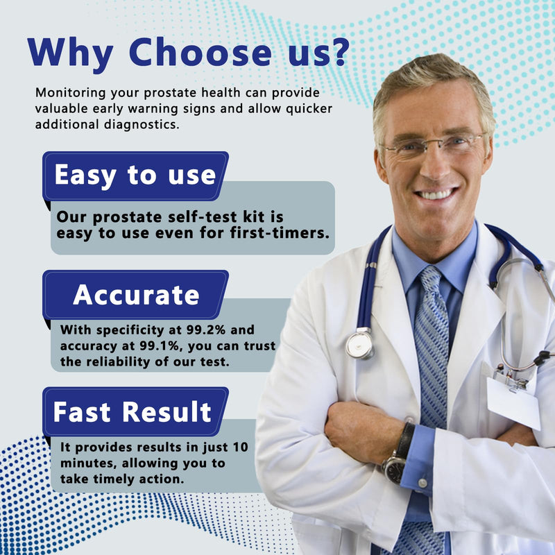 PSA Test kit at Home PSA Health, PSA Test Kit | Home PSA Test in 10 Minutes. Highly Accurate, Easy to Read and Use. Quick Results | Includes All Test Components 1 Count (Pack of 1)