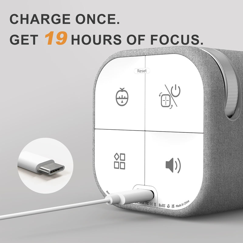 REACHER Fast Custom Pomodoro Timer Cube | Productivity Timer | Small Visual Cube | Silent, Vibrate Reminder | Adjustable Sound Alert | Magnetic, Visual Countdown | for ADHD, Study, Kitchen, Classroom - BeesActive Australia