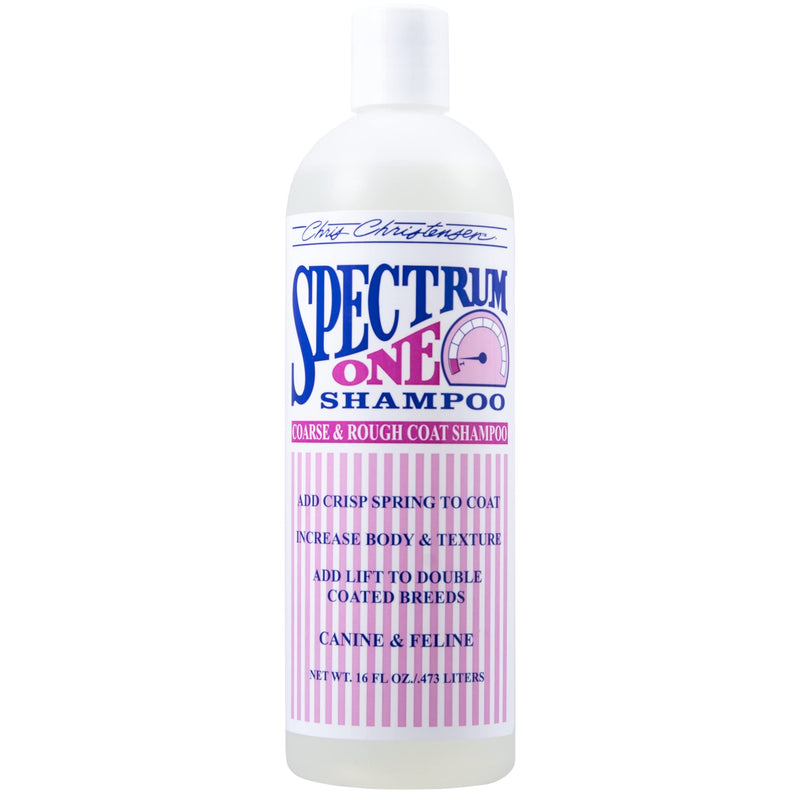 Chris Christensen Shampoo & Conditioner 16 oz Bundle - Spectrum One Shampoo + Spectrum One Conditioner +Ice on Ice Dentangling/Finishing Spray, Groom Like a Professional, Made in USA - PawsPlanet Australia