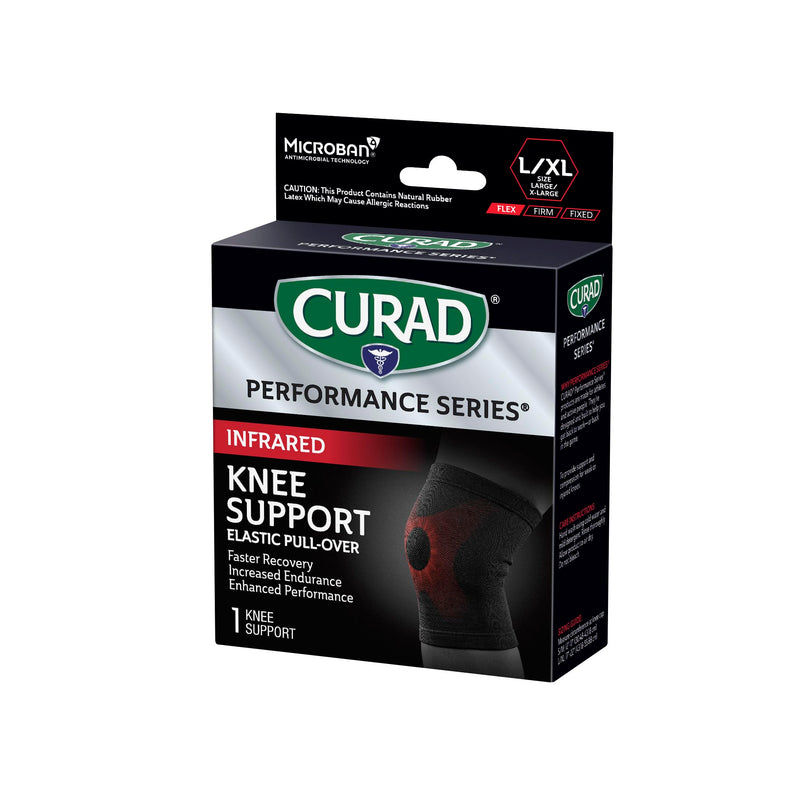 CURAD Performance Series Infrared Knee Support, Elastic Knee Sleeve for Pain Management, Compression Support for Recovery and Performance, Powered by CELLIANT Technology, Large/X-Large - BeesActive Australia