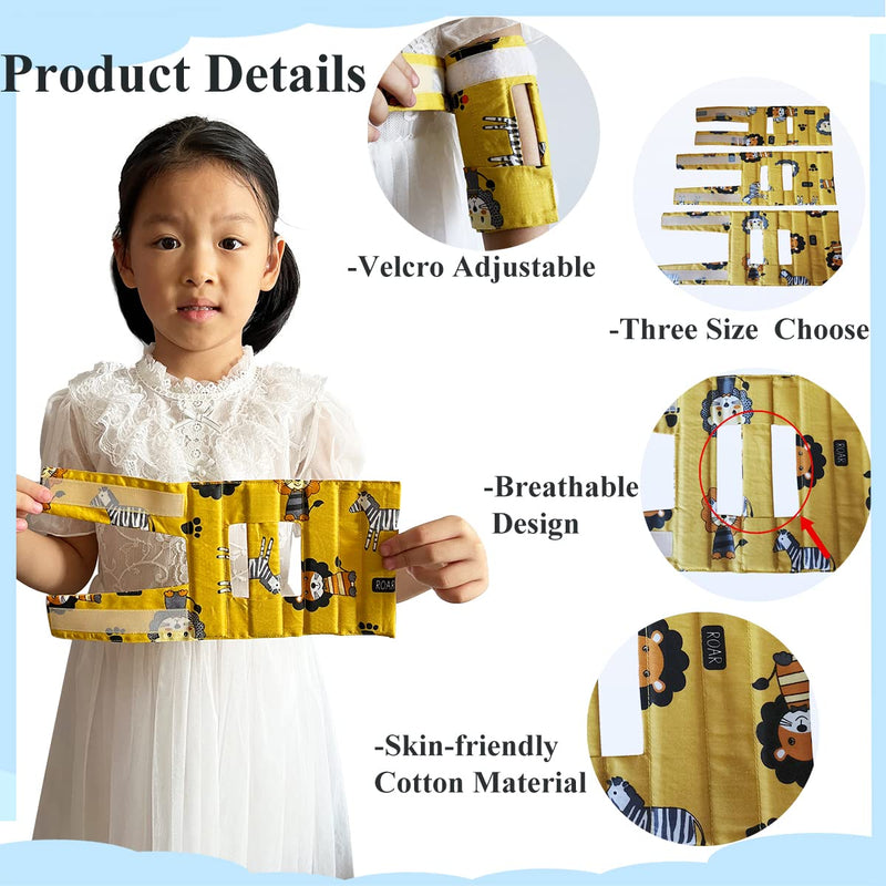 Prevent Scratching Face, Thumb Sucking Habit, Pulling IV Tubes Elbow Immobilizer Splint & Arm Restraint Wrap for Babies Kids-Prevent HAND-TO-FACE habits (Small（2pcs）) Small（2pcs） - BeesActive Australia