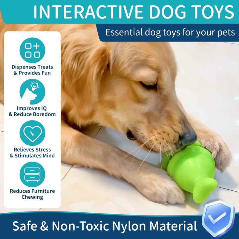 3 in 1 Dog Treat Dispenser Toy, Bully Stick Holder for Dogs, Adjustable Dog Puzzle Toy, Indestructible Dog Treat Toy, Dog Food Dispenser Toys, Interactive Dog Toys Dog Puzzle Feeder - BeesActive Australia