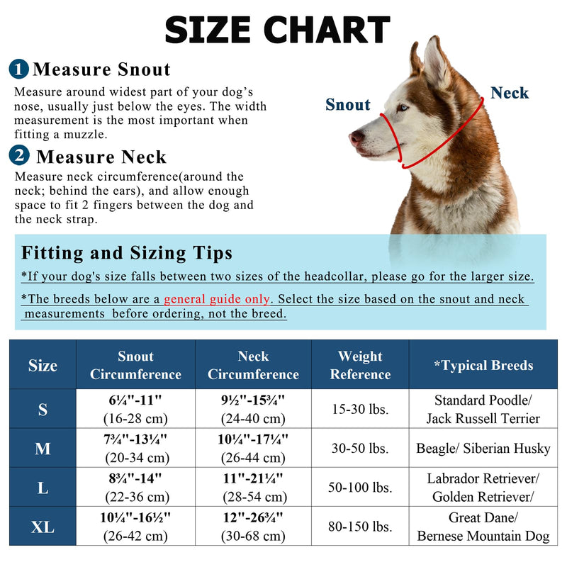 BARKLESS Dog Head Collar, No Pull Dog Halter with Soft Padding, Reflective Training Tool for Small Medium and Large Labrador, German Shepherd, Stops Heavy Pulling and Easy Control on Walks S Turquoise - BeesActive Australia