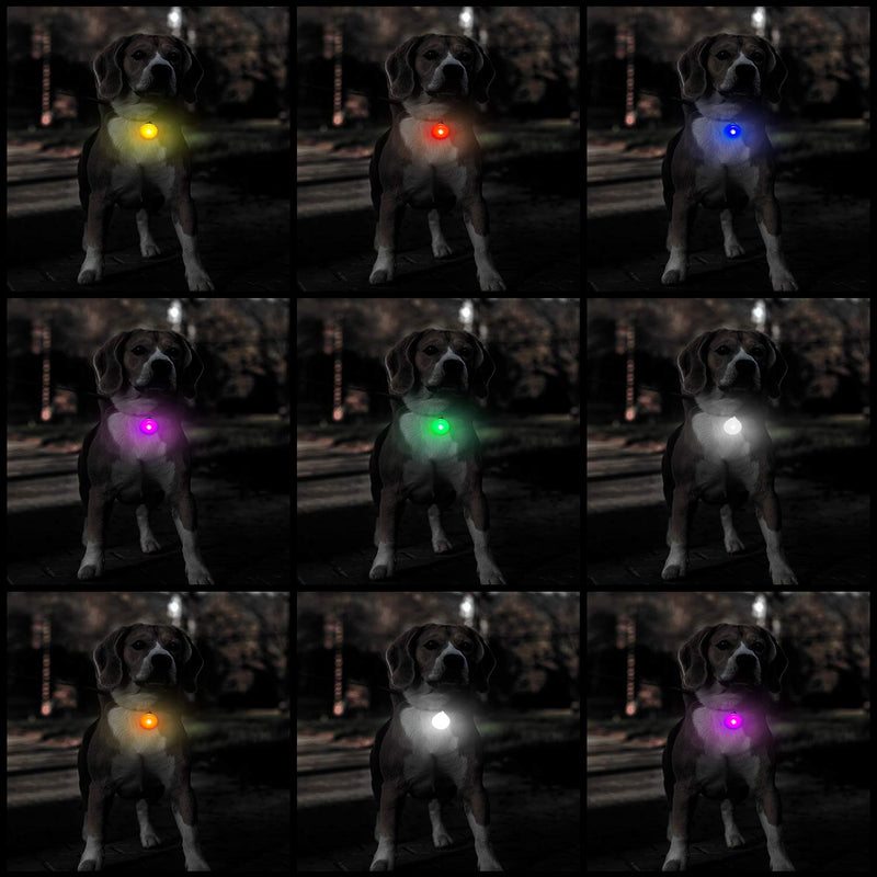 14 pieces dog flashing light pendant for dogs LED dog collar light LED light pendant pet light collar colorful waterproof safety collar lights with 3 flashing modes - BeesActive Australia