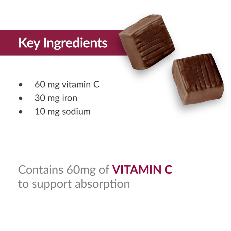Bariatric Advantage Iron Chewy Bite Chocolate Raspberry Truffle (30 mg Iron, 60 mg Vitamin c) 30 Count (Pack of 2) 30 Count (Pack of 2)