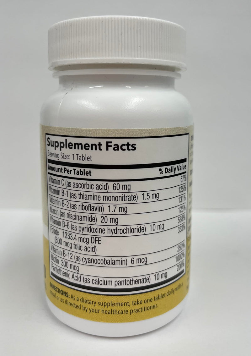 Puregen Labs Super B Energy Complex with Vitamin C - Immune Health, Energy & Nervous System Support - Non-GMO, Gluten-Free 100 Vegetarian Tablets 1