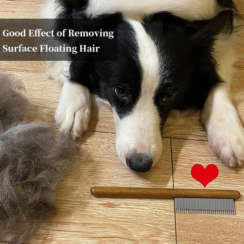 BZKSER cat comb - 2 pieces wooden cat comb, cat brush long hair short hair, stainless steel dog comb, flea comb for cats, suitable for all lengths, effectively removes tangles, mats and loose hair - BeesActive Australia