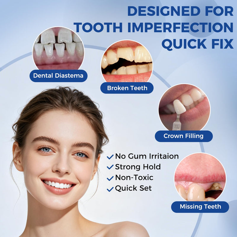 Tooth Repair Kit, Dental Cement Zinc Oxide Eugenol for Missing Teeth