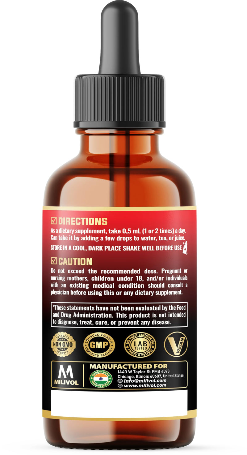 10in1 Lemon Balm Tincture - 3300mg Lemon Balm Leaf Extract Liquid Drops with Ginger Root, Turmeric Liquid, Ceylon Cinnamon, Vitamin D3, K2-1Fl Oz - 60 Servings