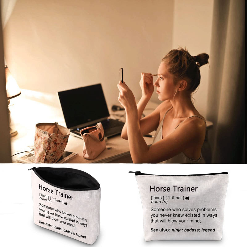 JXGZSO Horse Trainer Gift Horse Trainer Definition Cosmetic Bag Horse Makeup Bags For Women (Horse Trainer Bag) Horse Trainer Bag - BeesActive Australia
