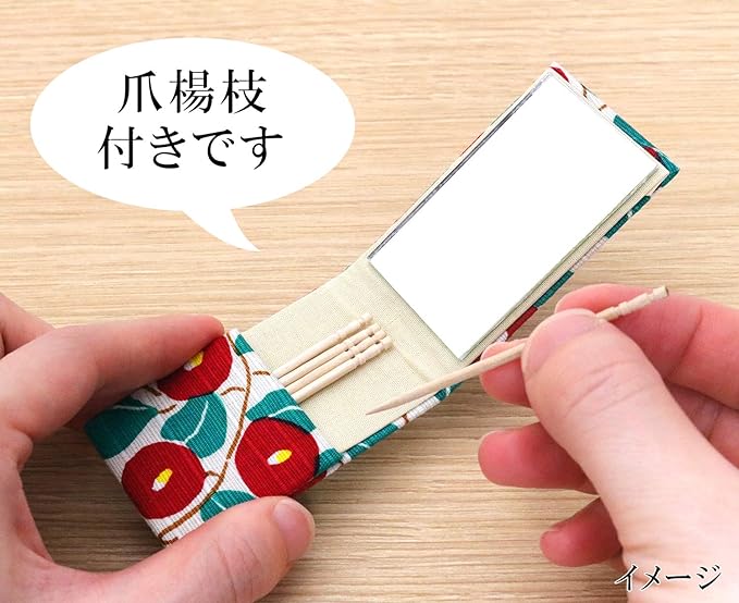 Keisuu Yumeji Hand Mirror, Foldable, Compact, Etiquette, Portable, Includes Toothpick, Japanese Pattern, Fashionable Mirror, Camellia, Made in Japan -  Australia