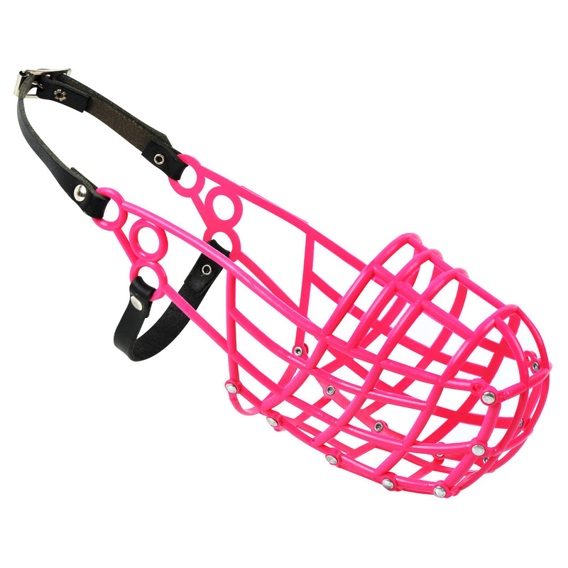 Don Pare 107 Greyhound Racing Muzzle in Pink Lurcher Sloughi Saluki Dogs with Long Slim Snout Shapes - BeesActive Australia
