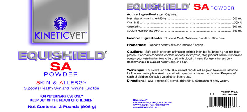 KineticVet EquiShield SA (Skin & Allergy) Powder, 2 lb. - BeesActive Australia